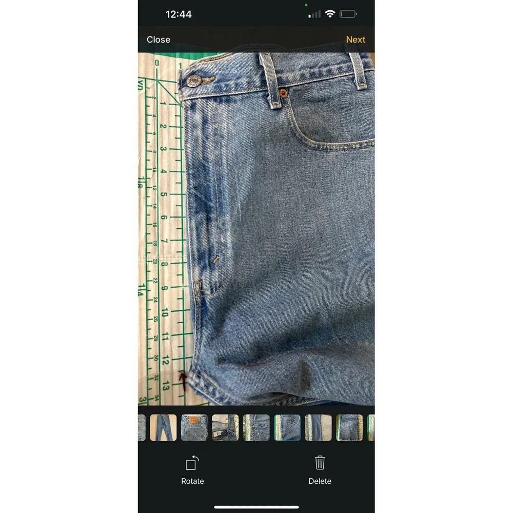Vintage‎ Levis 505 Mens Vintage Regular Fit Straight Jeans Light Wash Blue 36x32